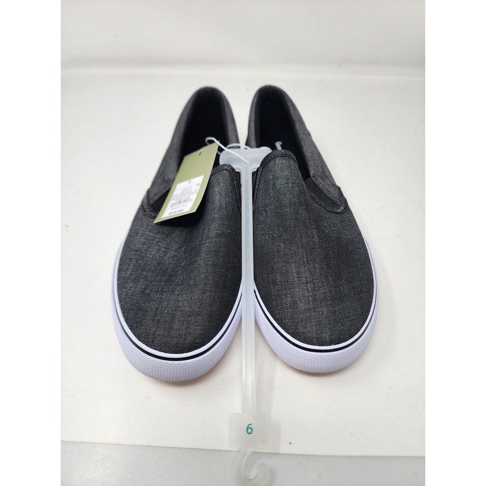 Goodfellow & Co Mens Low Top Slip On Sneakers Gray Canvas Casual Size 9